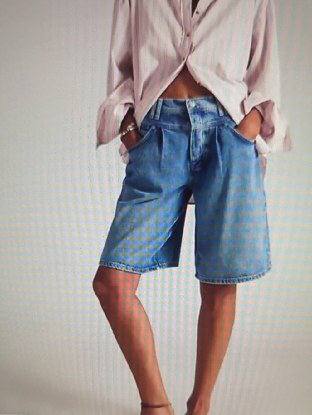 Free People Interstate Slouchy Denim Shorts - 27